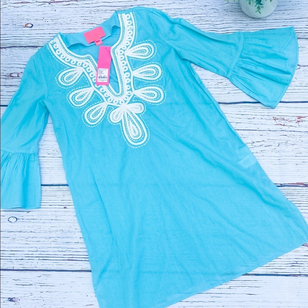 NWT Lilly Pulitzer Teal Tunic with wide slits
